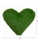 19" UV Resistant Artificial Heart Shaped Grass Pillow Cushion (Indoor/Outdoor)